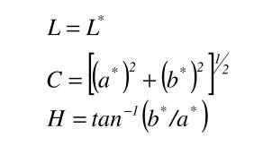 色差儀L、a、b值與L、c、h值轉(zhuǎn)換方法